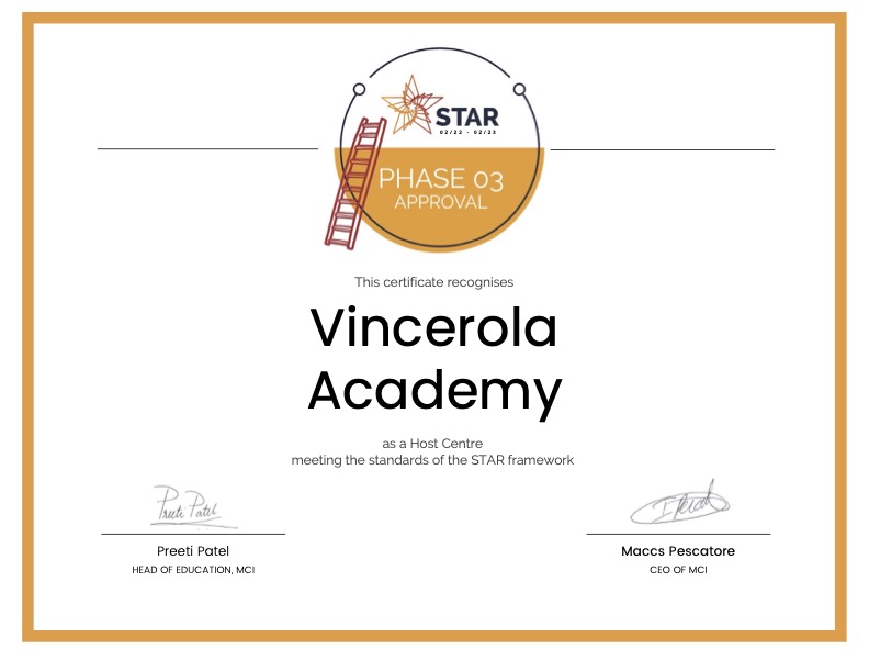 Montessori Centre International recognises the Vincerola Academy as the first host centre in Europe 